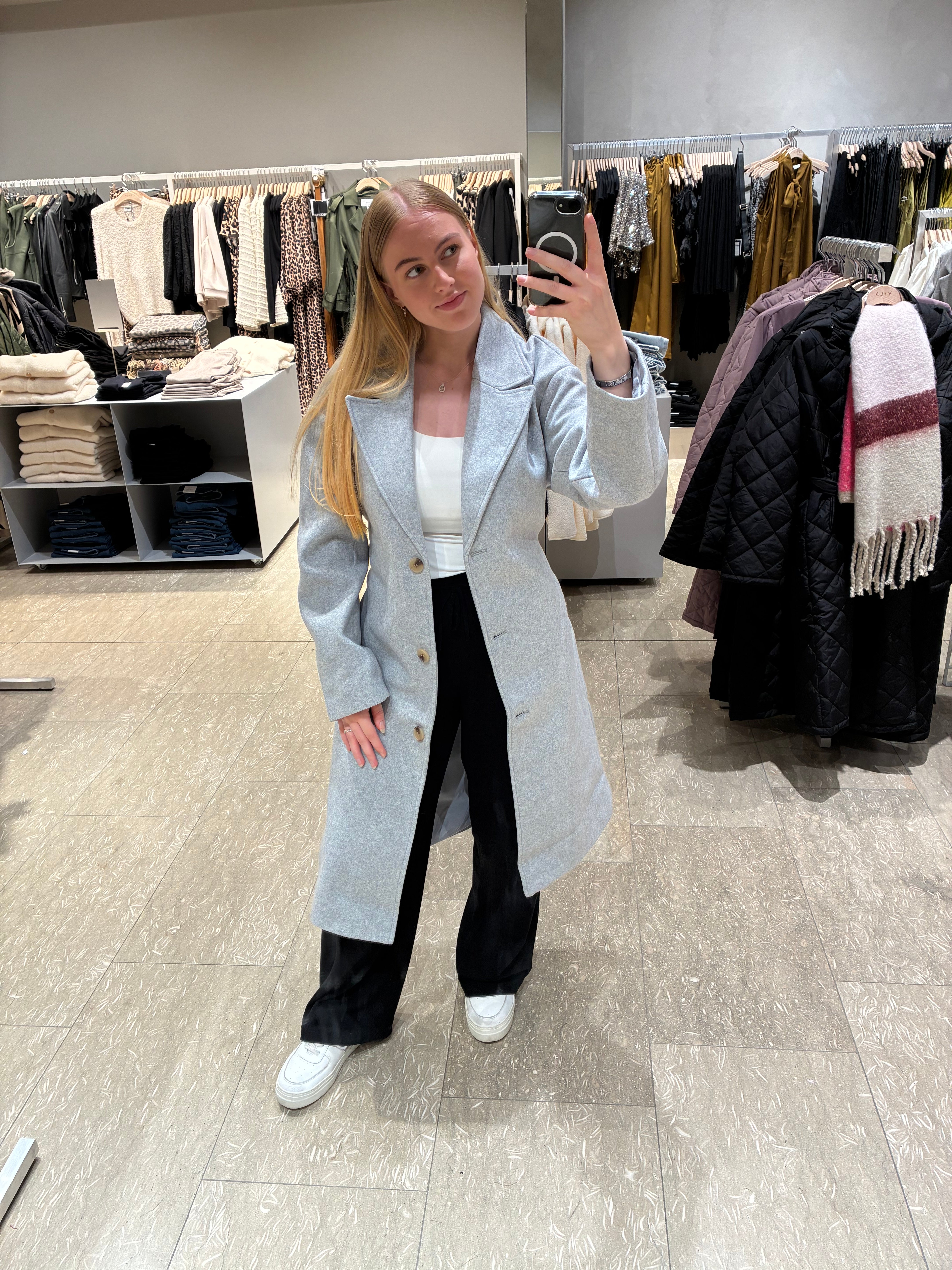 VICLAUDIA Coat - Light Grey Melange